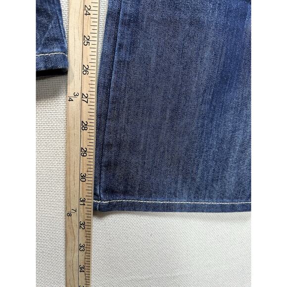 Wrangler Jeans Women’s 9/10x30 Blue Denim Bootcut Premium Patch Low Rise Cotton - Picture 11 of 15